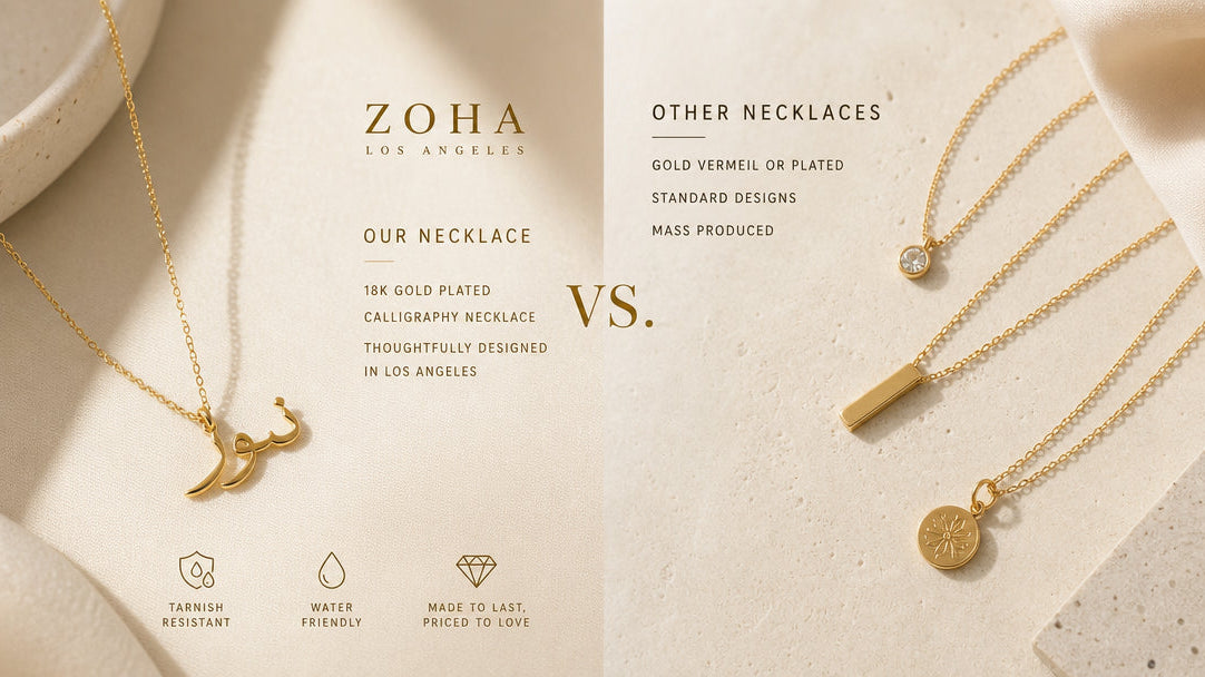 Affordable 18k Gold Plated Jewelry That Looks Luxurious: How Zoha Los Angeles Compares