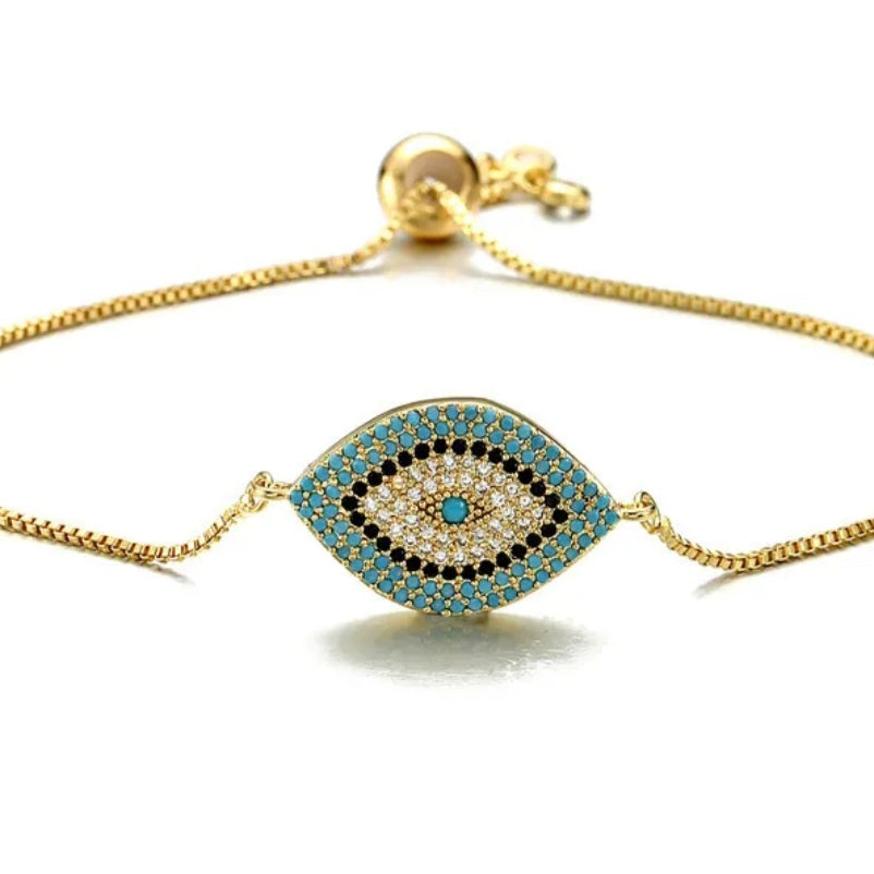 ELSA Bracelet evil eye blue black - Zoha Los Angeles