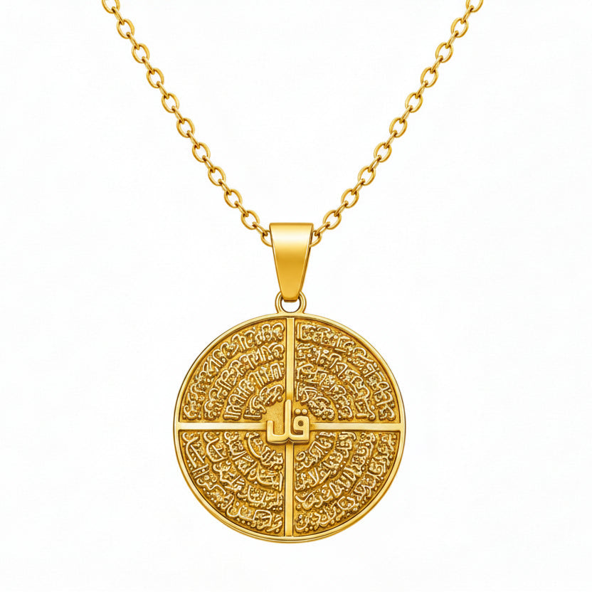 4 Quls Ayatul Kursi necklace double-sided necklace