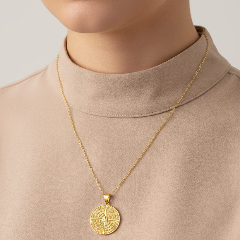 4 Quls Ayatul Kursi necklace double-sided necklace