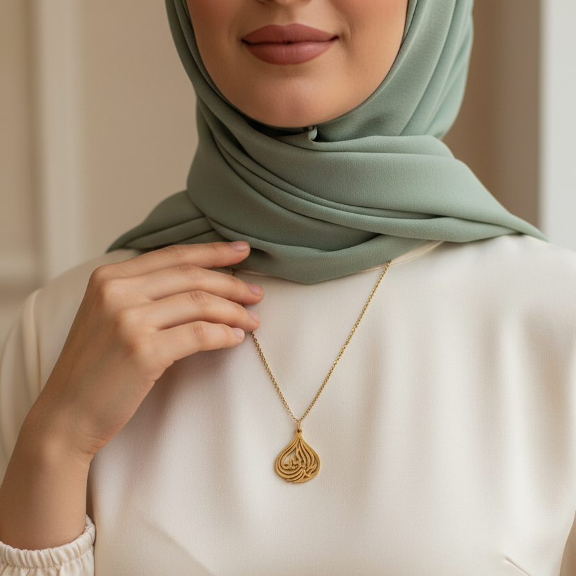 Alhamdullilah Islamic Necklace - Gold - Zoha Los Angeles