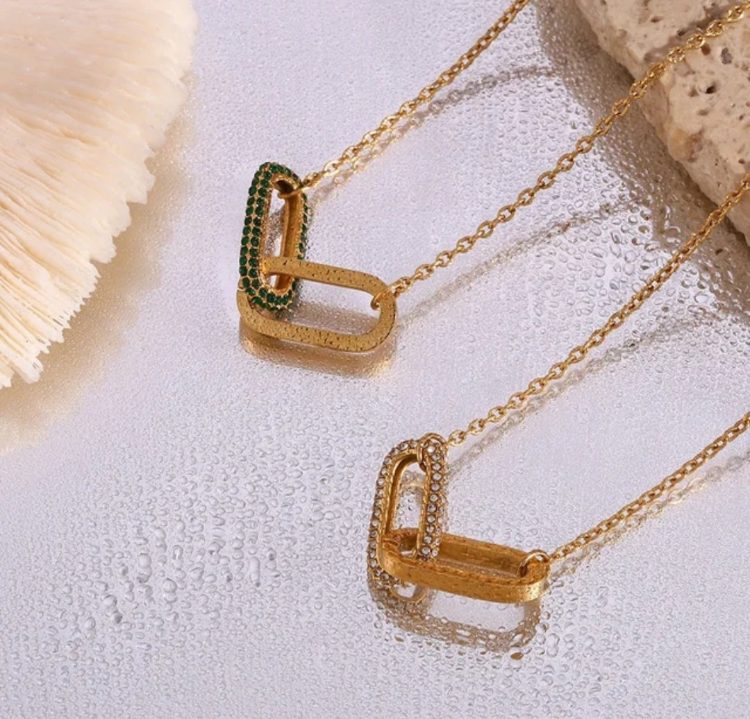 AMARA Hoop Pendant Necklace - Zoha Los Angeles