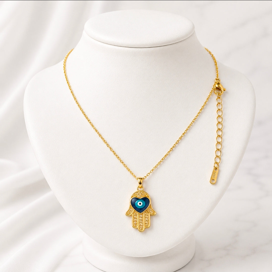 Gail Necklace - Hamsa Gold Necklace - Zoha Los Angeles