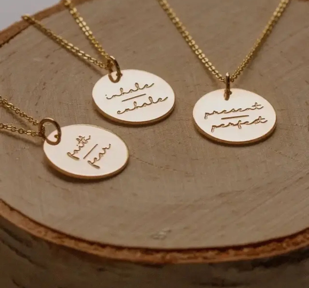 Inspire Me Necklace | Engraved Message Necklace