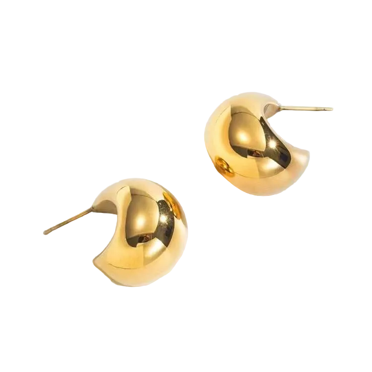 Mahi Hoop Earrings – Classic High-Polish 18k Gold Plated Hoops | Zoha Los Angeles