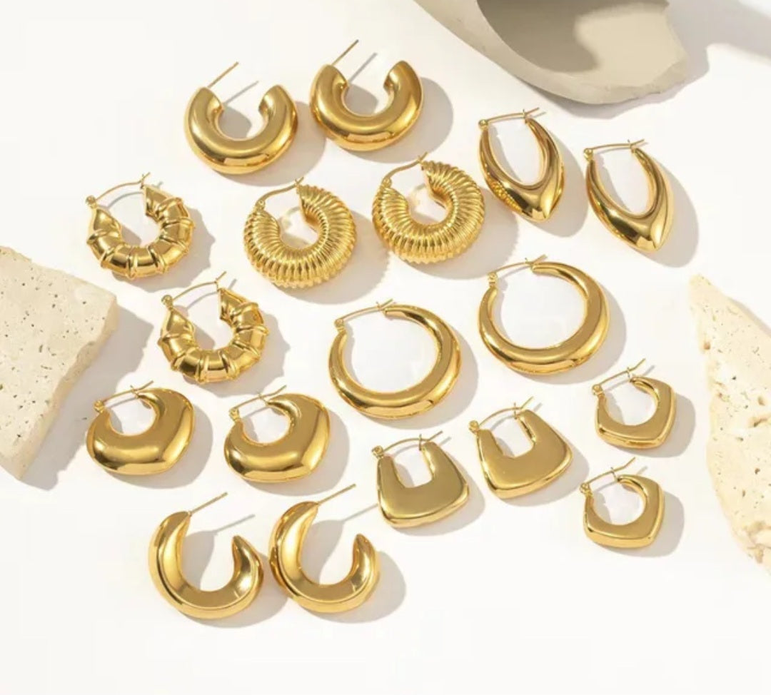 ABBY Hoop Earrings - Zoha Los Angeles
