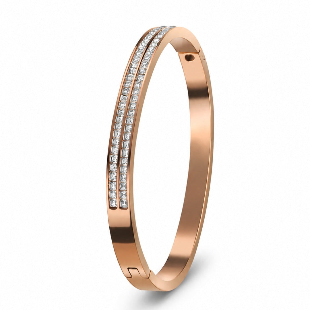 Crystal Bangle – 18k Gold Plated