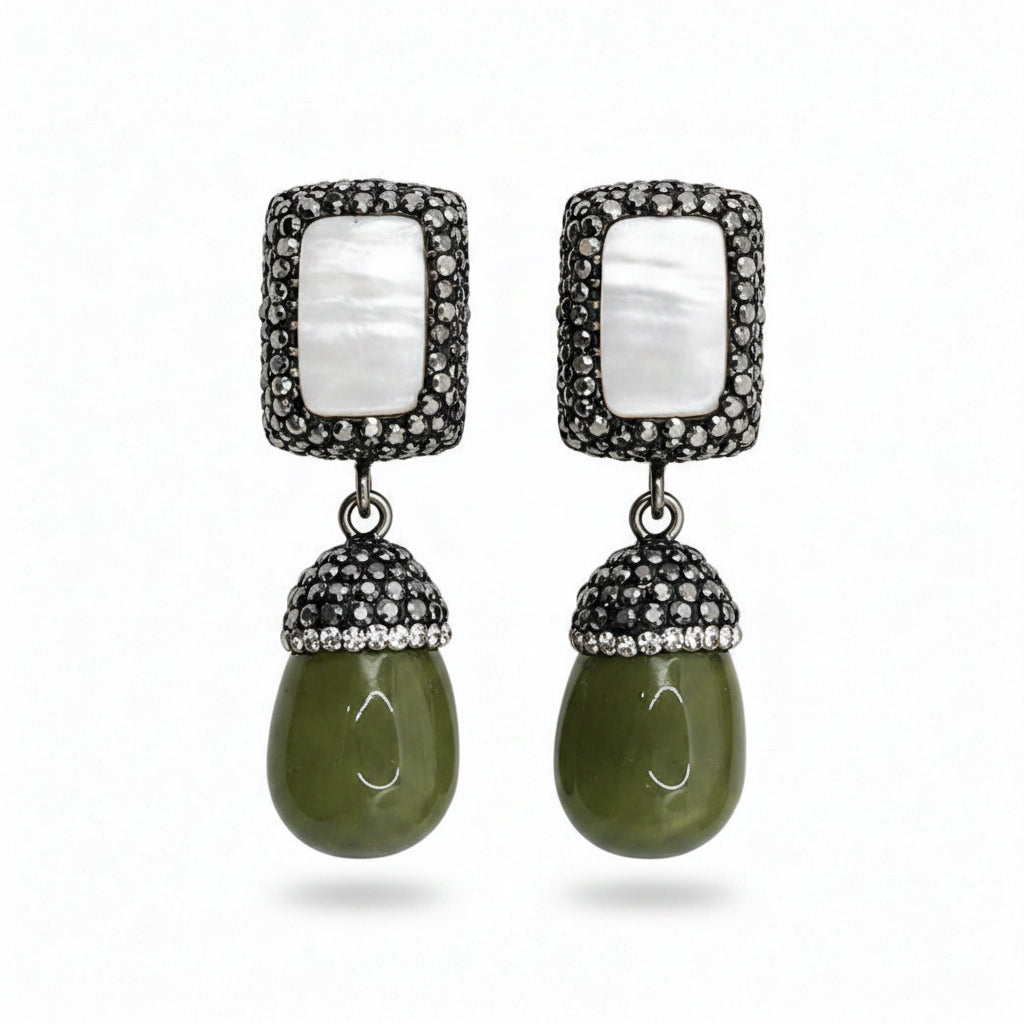 Noor Stone Drop Earrings
