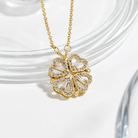 AMANDA Open Close Heart Necklace in silver with cubic zirconia – 18k gold plated – Zoha Los Angeles