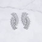 Saba Earrings - Elegant Crystal & Silver Drop Earrings