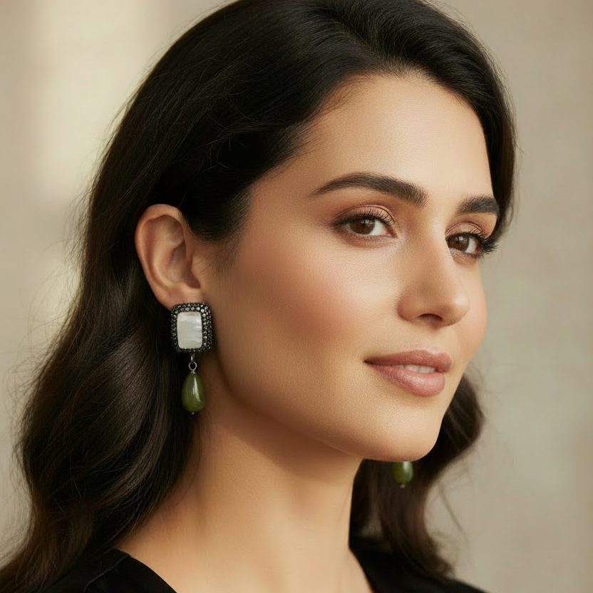 Noor Stone Drop Earrings