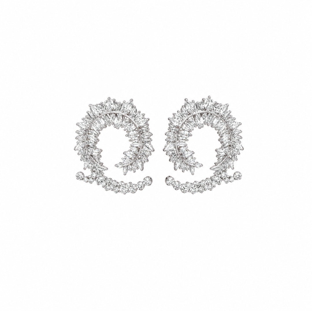 Marya Stud Earrings | Elegant Gold and Silver Jewelry