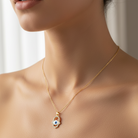 Elia Necklace - Evil Eye Gold Necklace - Zoha Los Angeles
