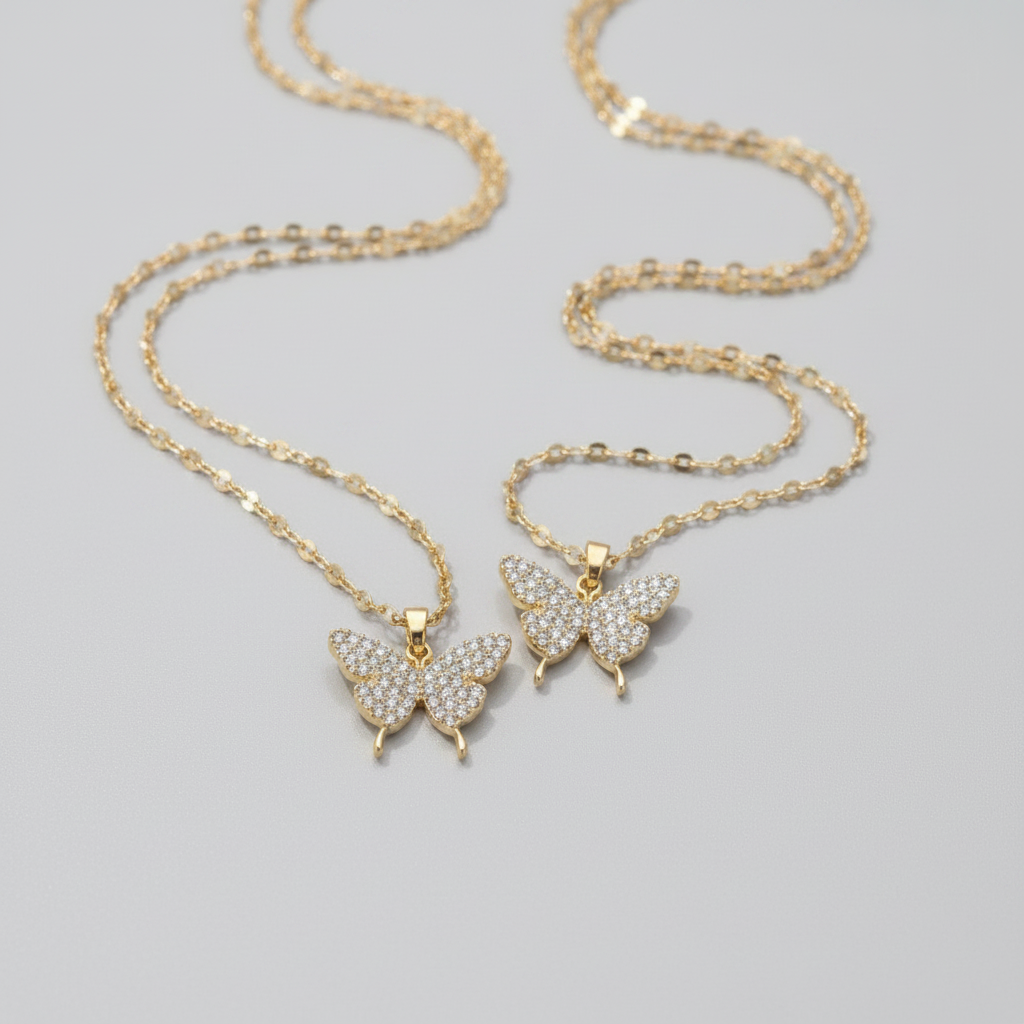 LILY Necklace - Butterfly Charm | Zoha Los Angeles