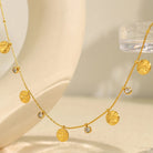 Rebecca Coin Necklace - Gold Coin Pendant - Zoha Los Angeles
