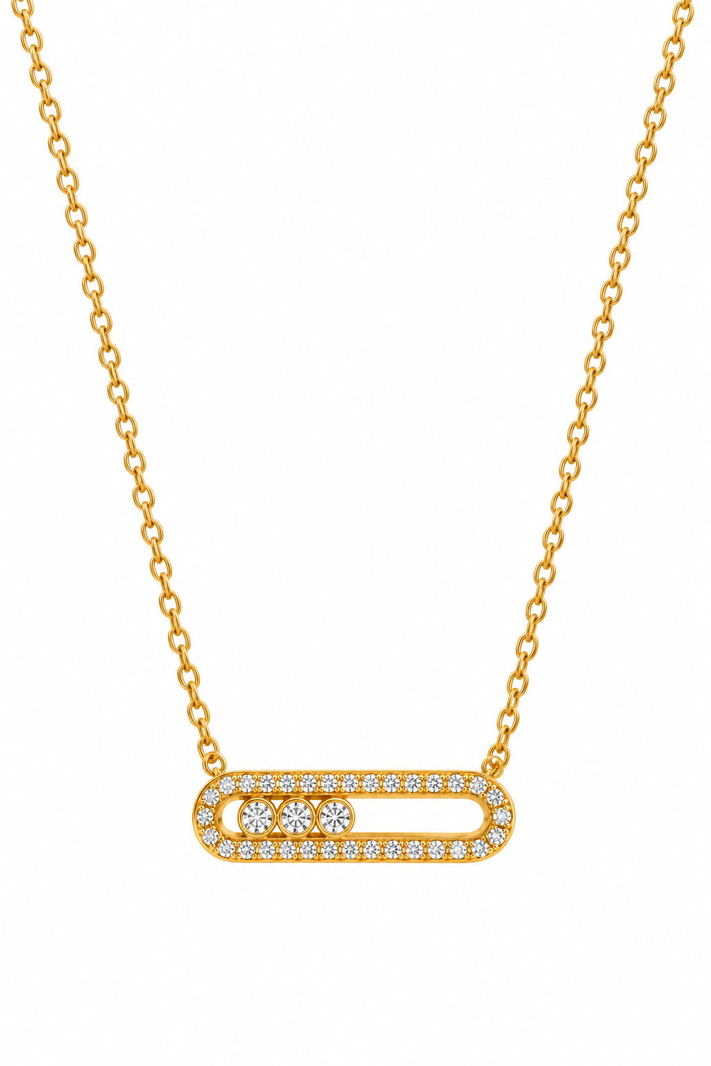 Aria Gold Paperclip Necklace