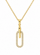 Sparkly Paperclip Link Necklace