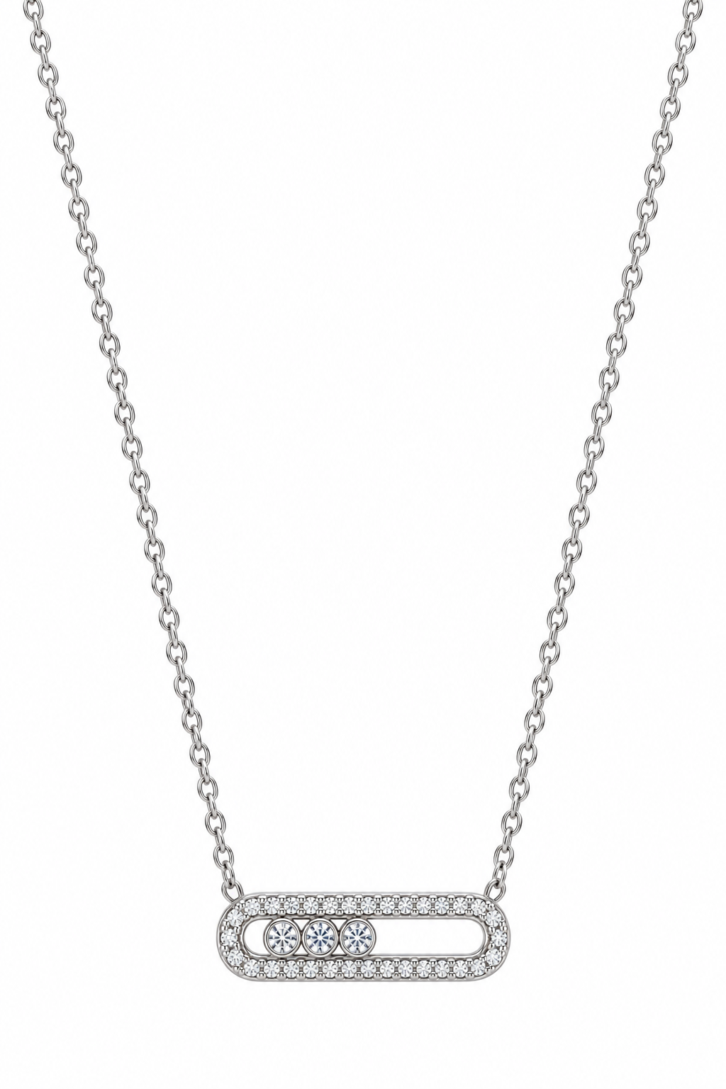 Aria Paperclip Necklace silver