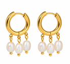 Celeste Freshwater Pearl Hoop Earrings
