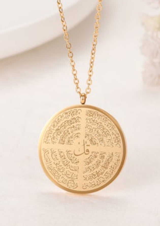 4 Quls Necklace - Gold - Zoha Los Angeles