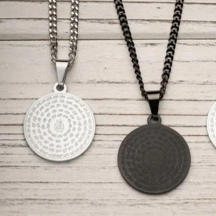 99 names of Allah necklace – Islamic Calligraphy Pendant