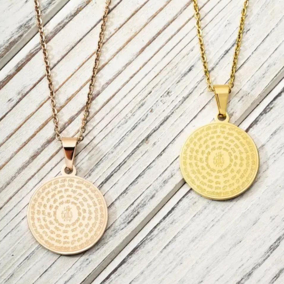 99 names of Allah necklace – Islamic Calligraphy Pendant