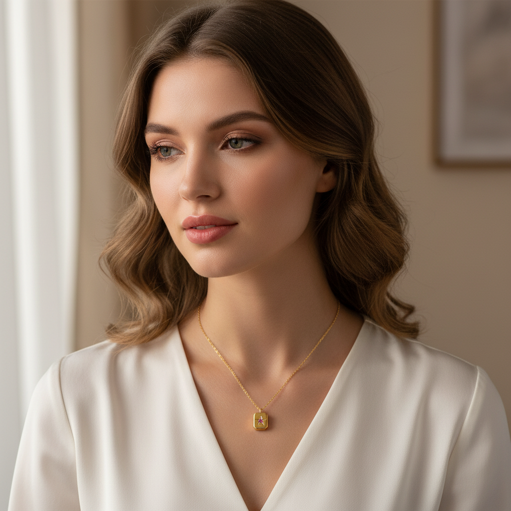 Aisha Pendant Necklace | Gold Pendant Necklace