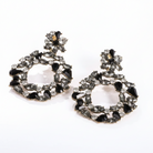 Alyssa rhinestone drop earrings black