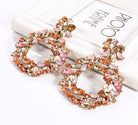 Alyssa rhinestone drop earrings pink