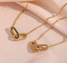 AMARA Hoop Pendant Necklace - Zoha Los Angeles