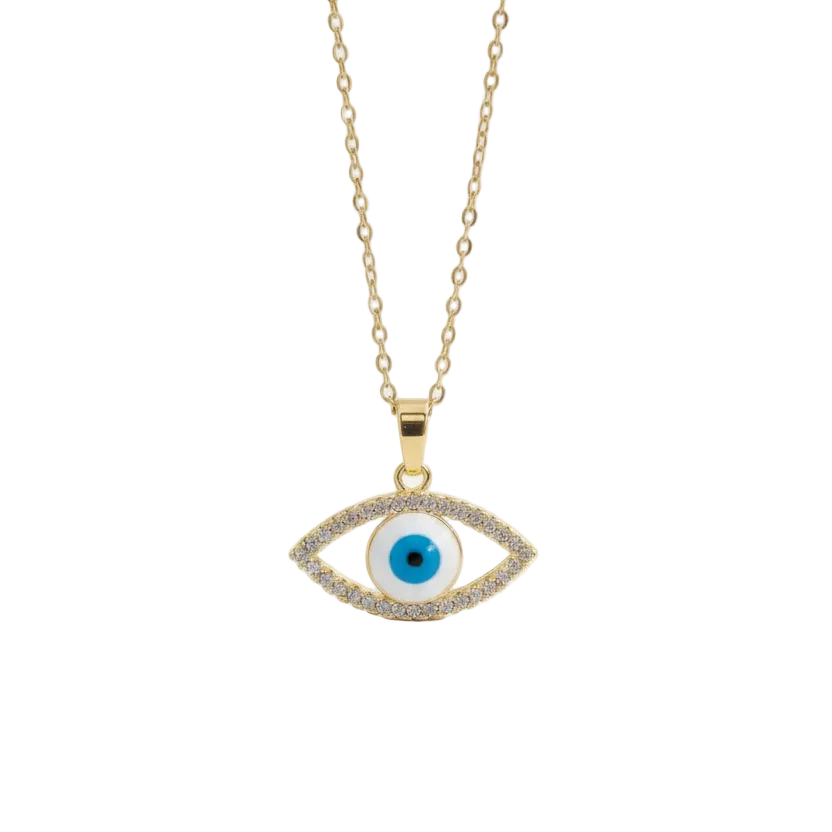 Anam Necklace - Evil Eye Gold Necklace - Zoha Los Angeles