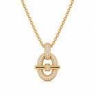 Auréa Pavé Toggle Necklace gold- Zoha Los Angeles
