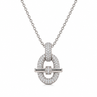 Auréa Pavé Toggle Necklace silver - Zoha Los Angeles