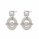 Auréa Pavé Toggle Stud Earrings silver- Zoha Los Angeles