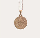 Ayatul Kursi Circle Necklace – Islamic Pendant Necklace in rose gold| Zoha Los Angeles