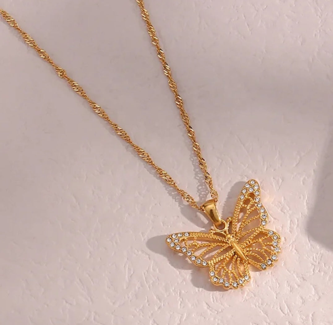 KARINA Butterfly Necklace - Zoha Los Angeles