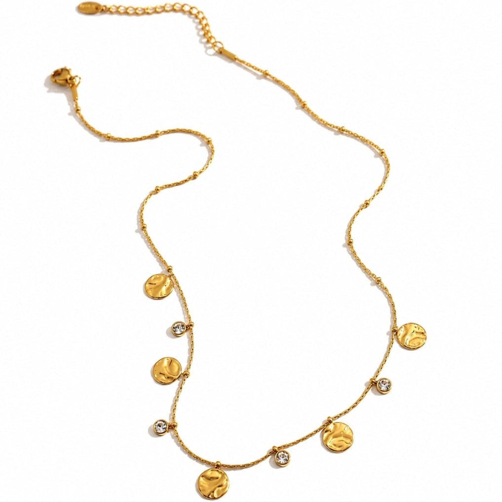 Rebecca Coin Necklace - Gold Coin Pendant - Zoha Los Angeles