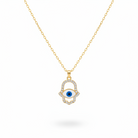 Elia Necklace - Evil Eye Gold Necklace - Zoha Los Angeles
