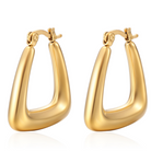 GAIL Hoop Gail Hoop Earrings | Geometric Triangular Teardrop Hoops- Zoha Los Angeles