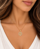 Gold Tree of Life pendant necklace model