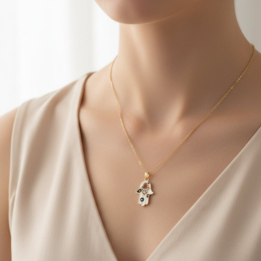 Hamsa Hand Pendant Necklace