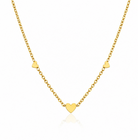 Marissa Heart Necklace - Gold Heart Charm Necklace - Zoha Los Angeles