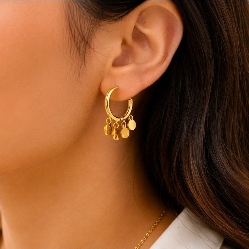 Hoop Tassel Earrings