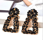 Laila Crystal Drop Earrings – Rhinestone Trapezoid Statement Drops | Zoha Los Angeles