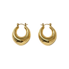 Layla Teardrop Hoop Earrings – Chunky Mirror-Polish 18k Gold Plated Hoops | Zoha Los Angeles