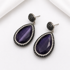 Lumi Rhinestone Pendant Earrings