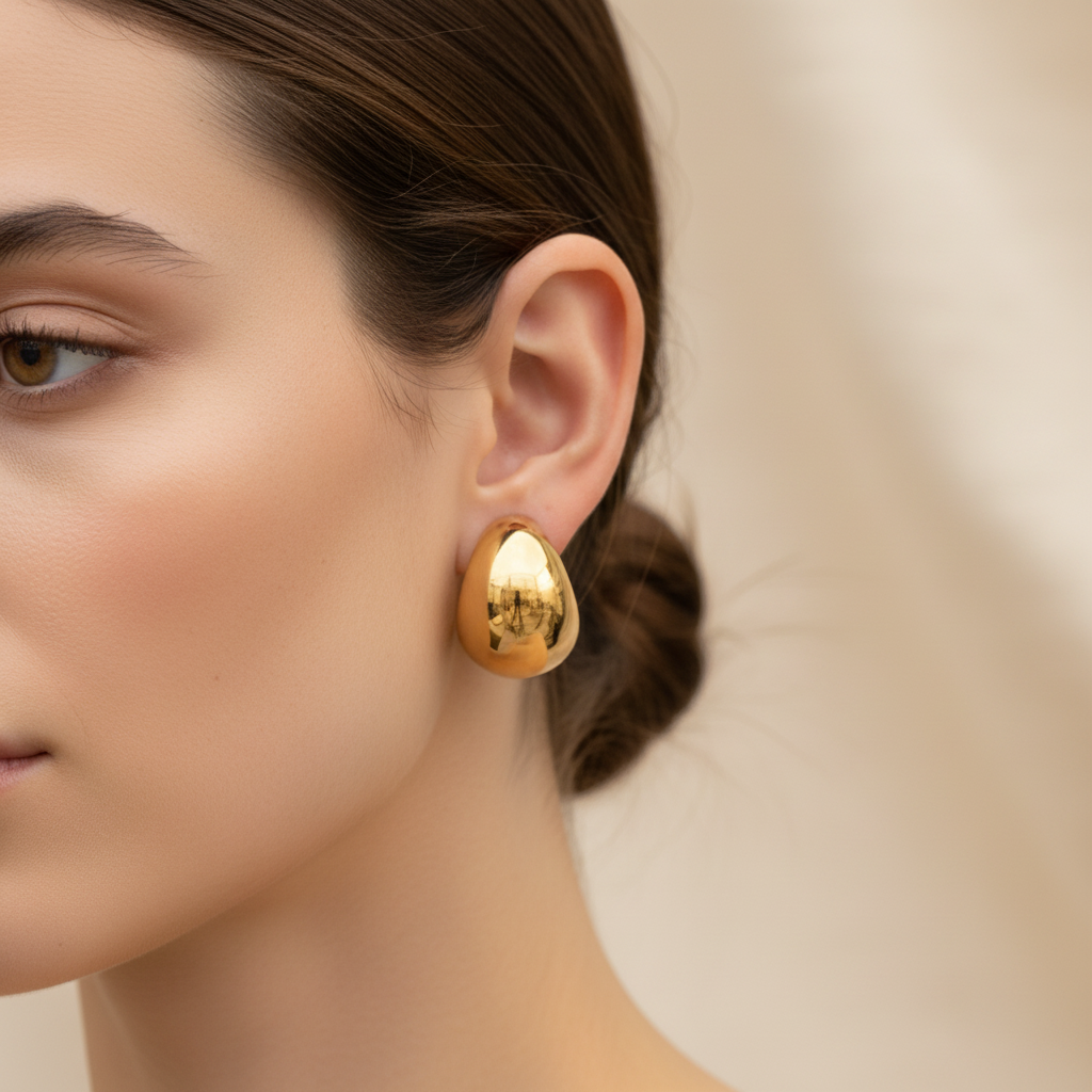 Mahi Hoop Earrings – Classic High-Polish 18k Gold Plated Hoops | Zoha Los Angeles