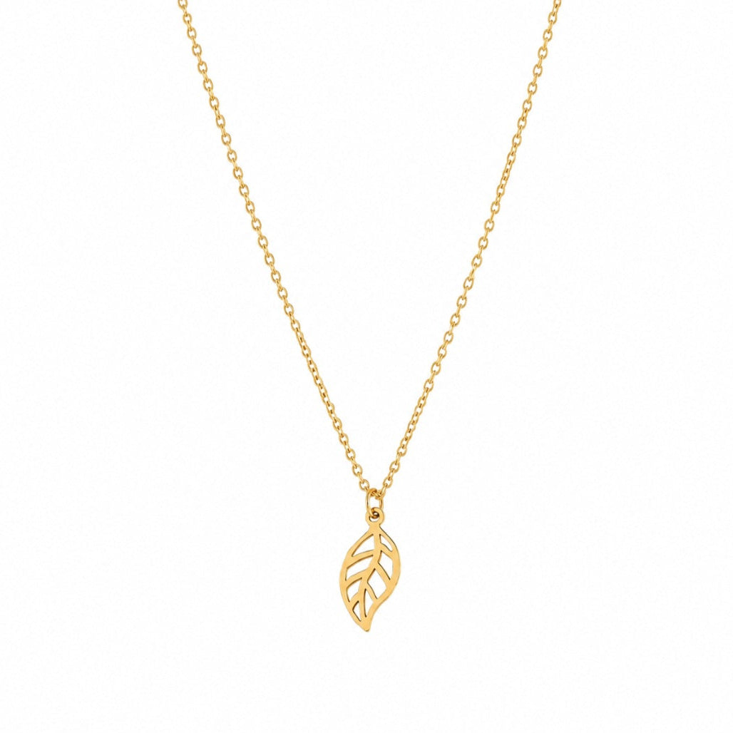 Maile Leaf Necklace - Gold Leaf Pendant - Zoha Los Angeles