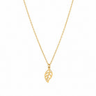 Maile Leaf Necklace - Gold Leaf Pendant - Zoha Los Angeles