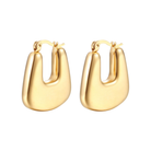 Maya Hoop Earrings – Chunky U-Shape Horseshoe Hoops in 18k Gold Plated | Zoha Los Angeles
